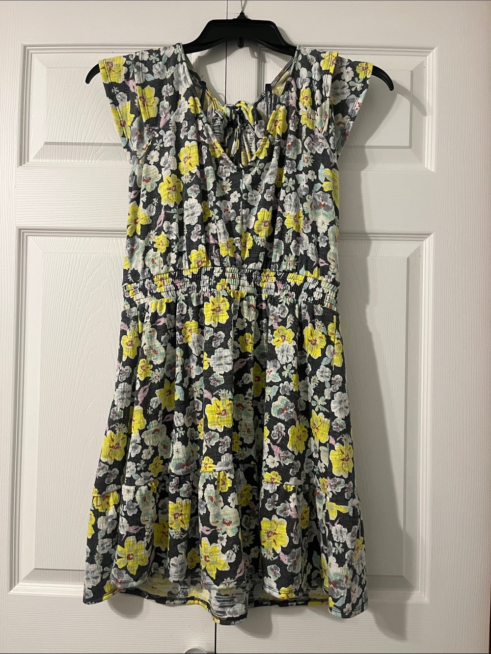 LC Lauren Conrad Yellow Floral Tiered Dress
